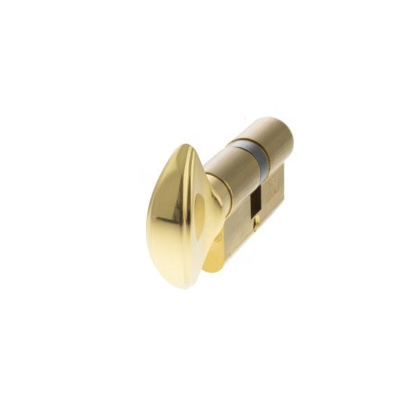 Euro Profile 5 Pin Cylinder - Polished Brass
