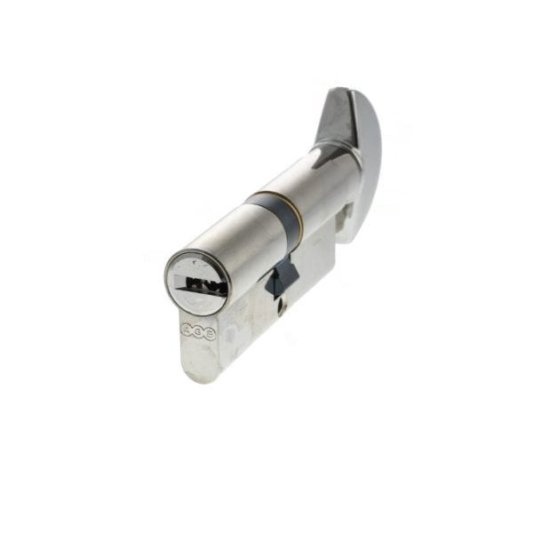 Euro Profile 15 Pin Cylinder Key to Turn - Polished Chrome
