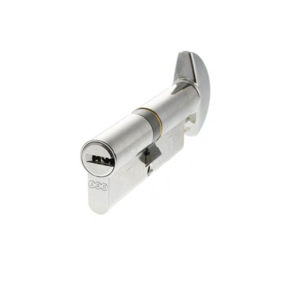 Euro Profile 15 Pin Cylinder Key to Turn - Polished Chrome