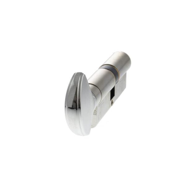 Euro Profile 15 Pin Cylinder Key to Turn - Polished Chrome