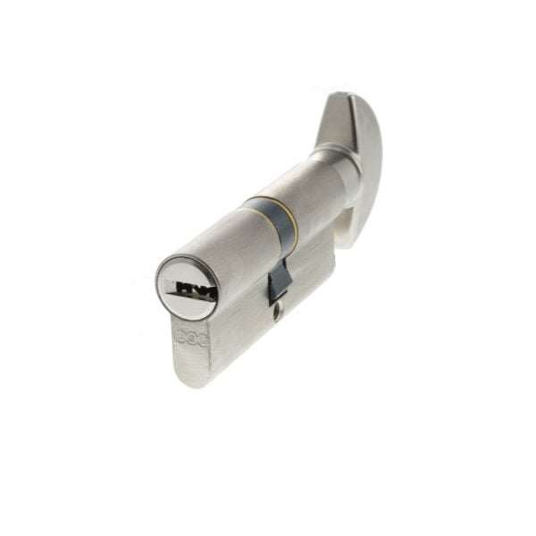 Euro Profile 15 Pin Cylinder Key to Turn - Satin Chrome
