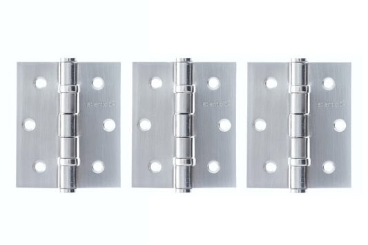 Ball Bearing Hinges - Set of 3 - Satin Chrome