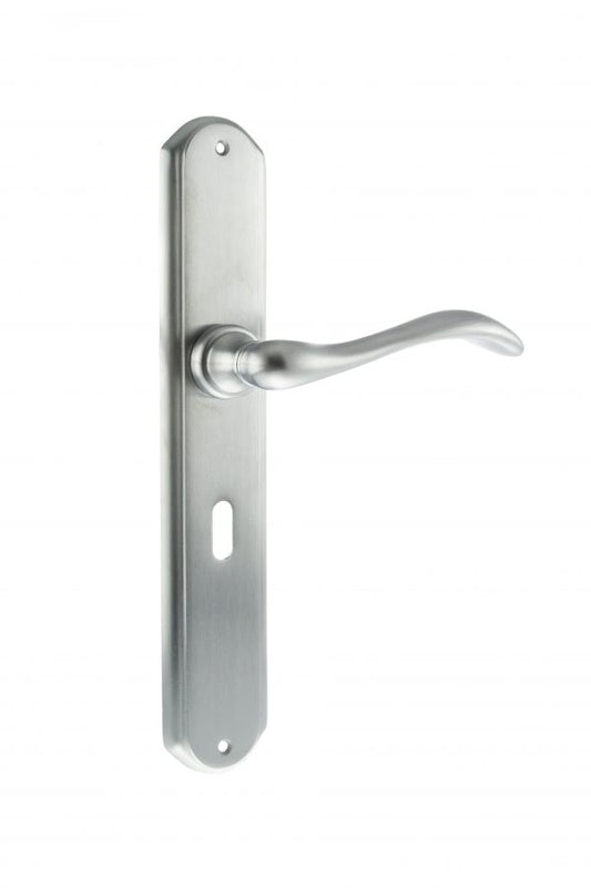 Valence Lever on Key Backplate – Satin Chrome
