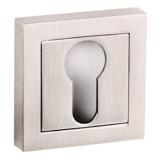 Senza Pari Square Escutcheons - Satin Nickel