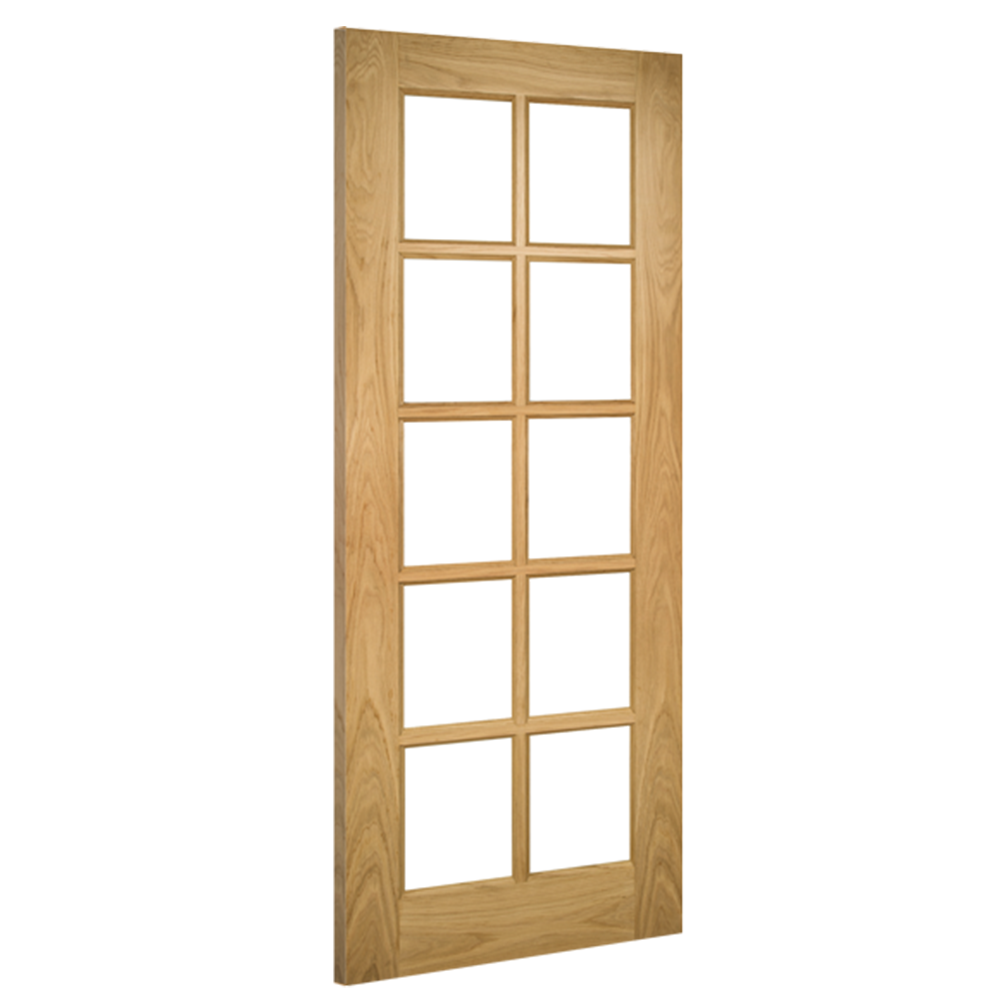 Bristol Bevelled Glazed Unfinished Oak Doors