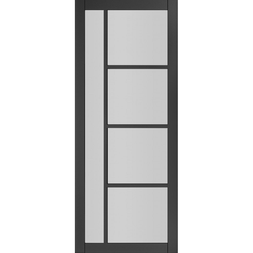 Brixton Clear Glazed Pre-finished Black Doors
