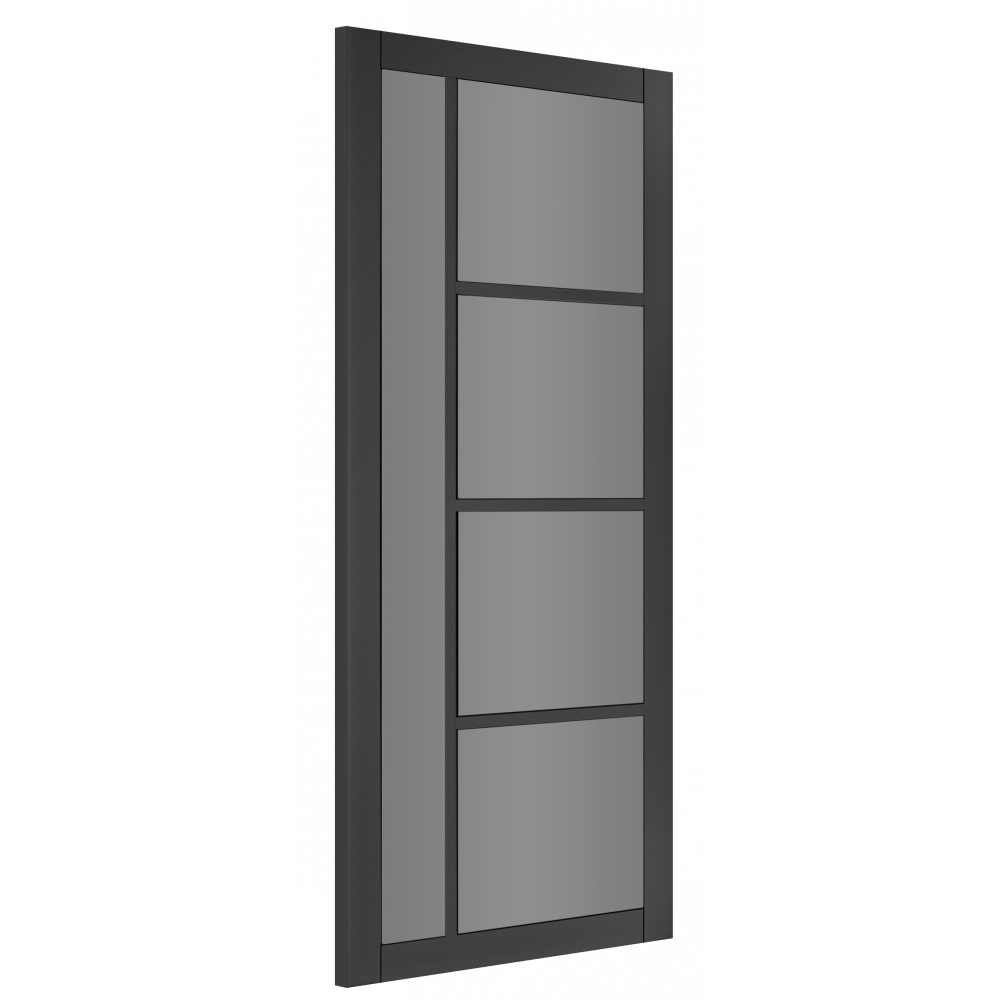 Brixton Tinted Glazed Pre-finished Black Doors