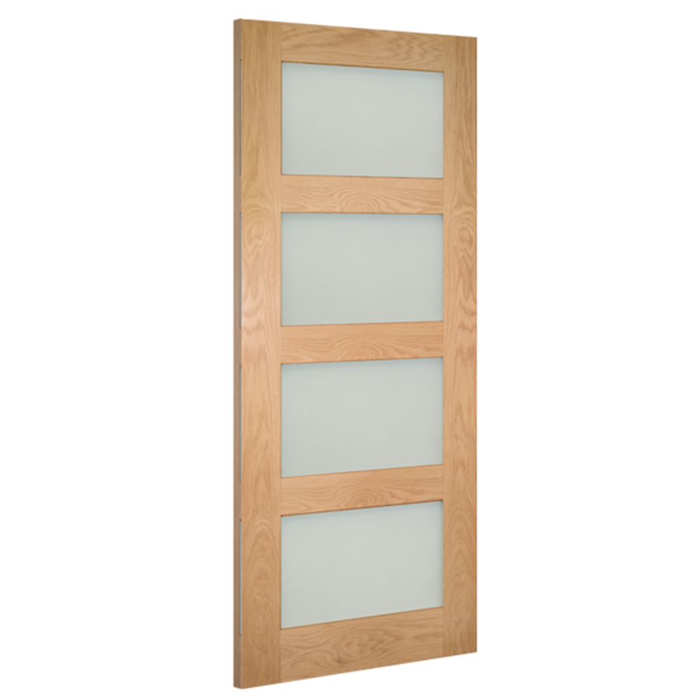 Coventry Oak Frosted Glazed Pre-finished Oak Doors