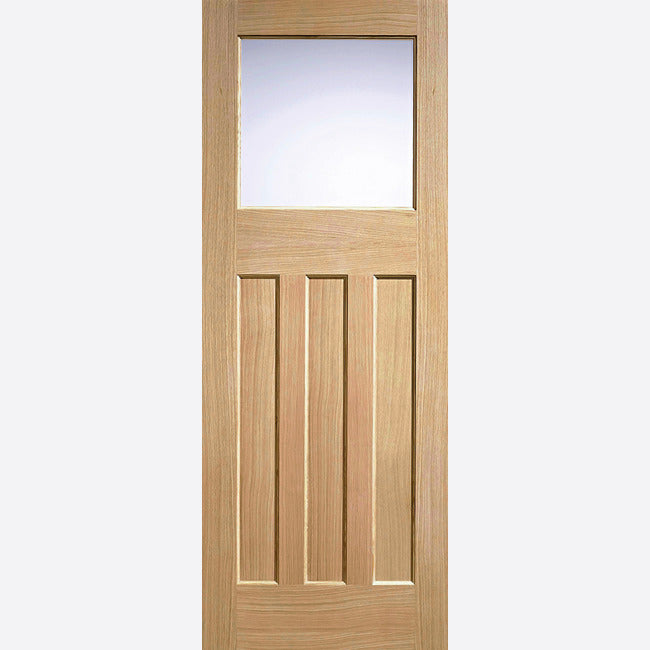 DX 30s Style 1L Glazed Oak Doors