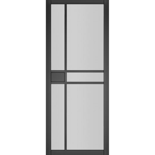 Dalston Clear Glazed Pre-finished Black Doors