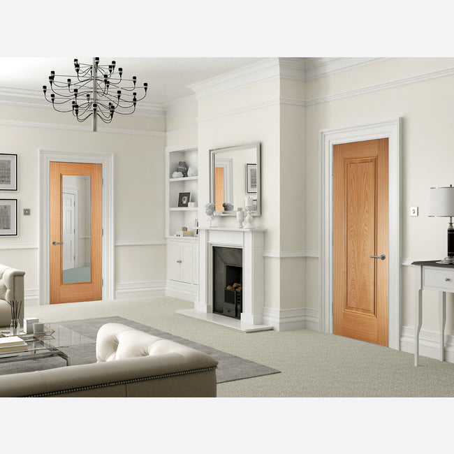 Eindhoven Glazed 1L Pre-finished Oak Doors