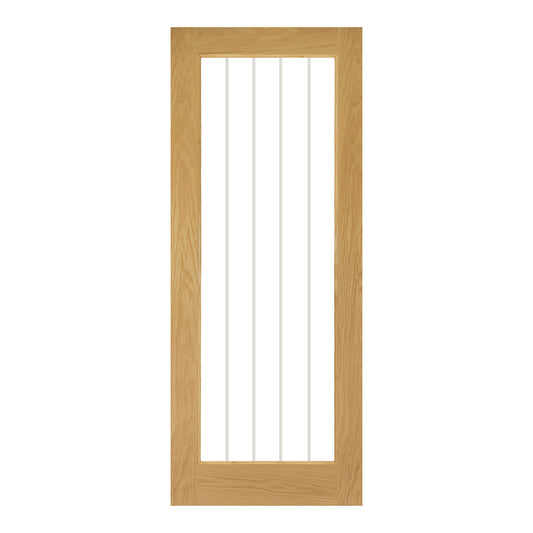 Ely 1L Full Glazed Unfinished Oak Doors