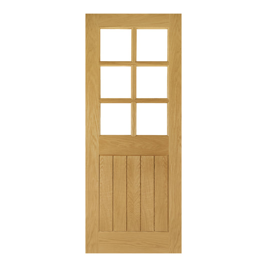 Ely 6L Glazed Pre-finished Oak Doors