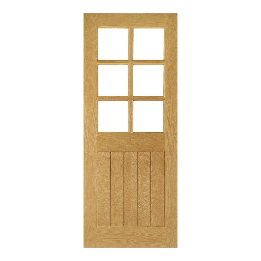 Ely 6L Glazed Un-finished Oak
