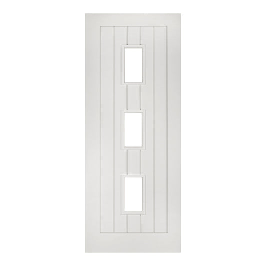 Ely Glazed White Primed Doors