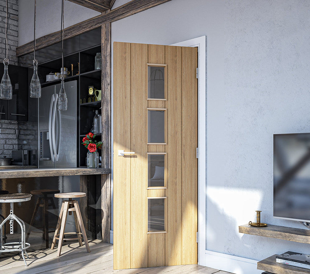 Galway Glazed Unfinished Oak Doors