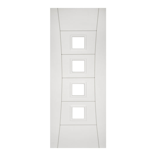 Pamplona Glazed White Primed Doors