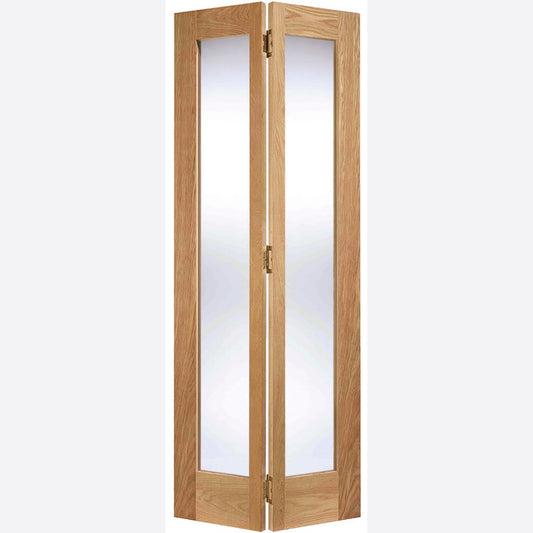 Pattern 10 Glazed Bi-fold Oak Doors
