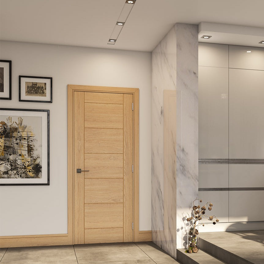 Internal Oak pre-finished interior seville door