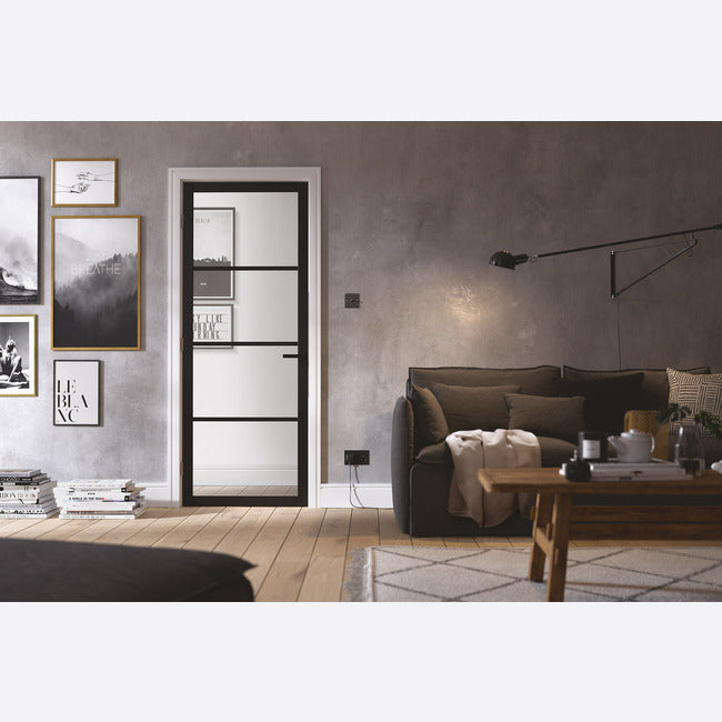 Soho 4L Glazed Black Doors