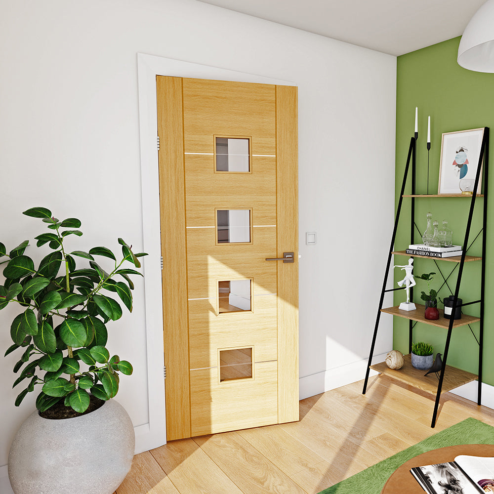Valencia Glazed Pre-finished Oak Doors