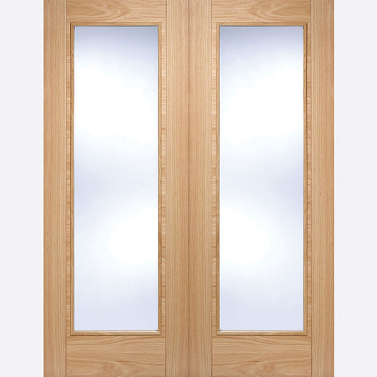 Vancouver Glazed Pair Pre-finished Oak Doors