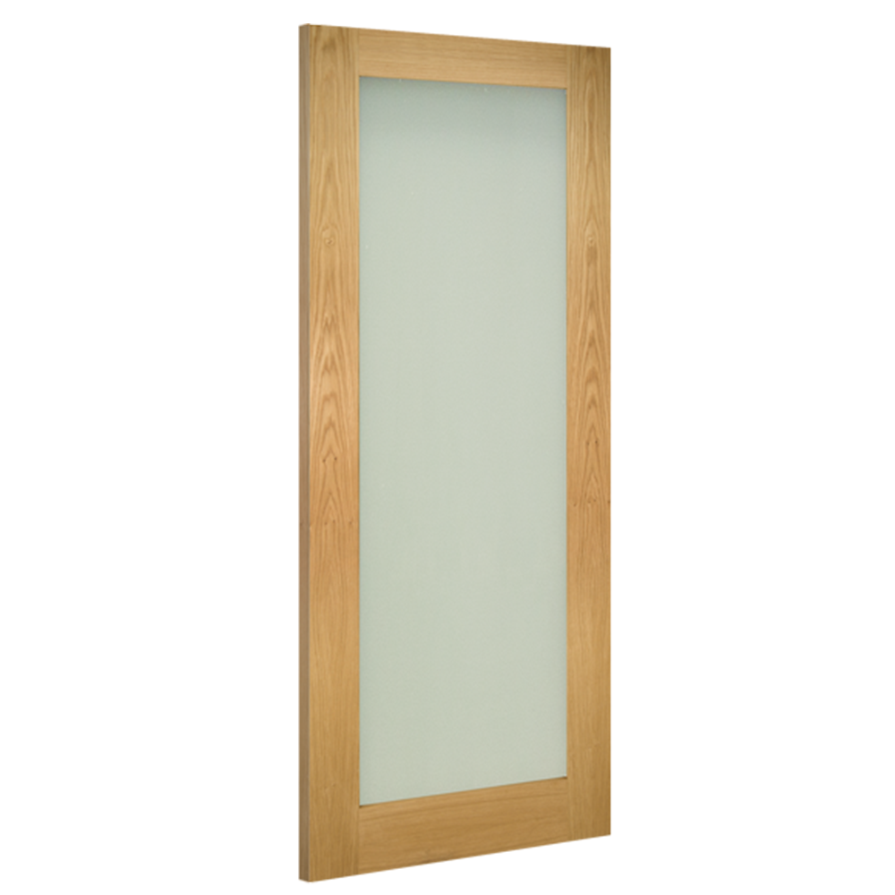 Walden Frosted Glazed Unfinished Oak Doors